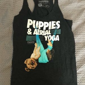 Puppies & aerial yoga tank top